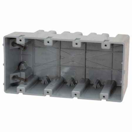 SOUTHWIRE Electrical Box, 74 cu in, Romex Box, 4 Gang, PVC, Rectangular MSB4G